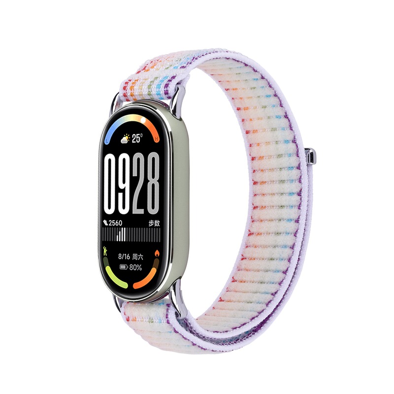 适用小米手环10表带波浪纹尼龙回环编织表带 mi band8/9 尼龙表带|undefined