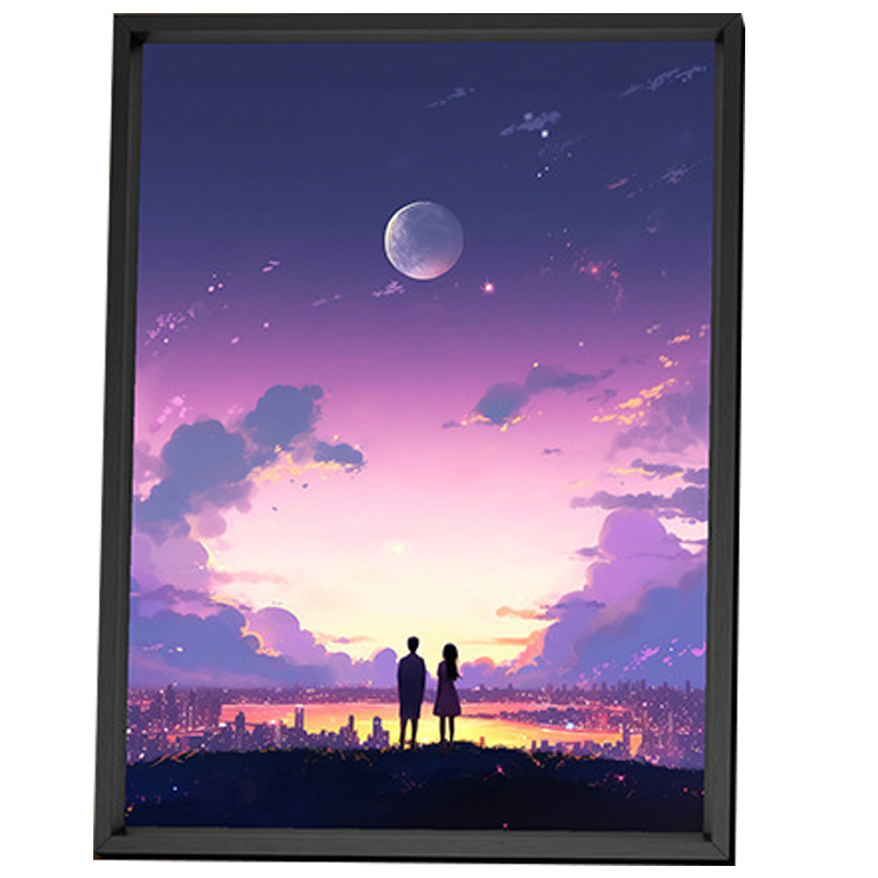 クリスマス壁画オーディオ絵画アルミ合金フォトフレームカップルハイエンドリビングルーム吊り絵画ギフト Bluetooth スピーカー装飾画|undefined