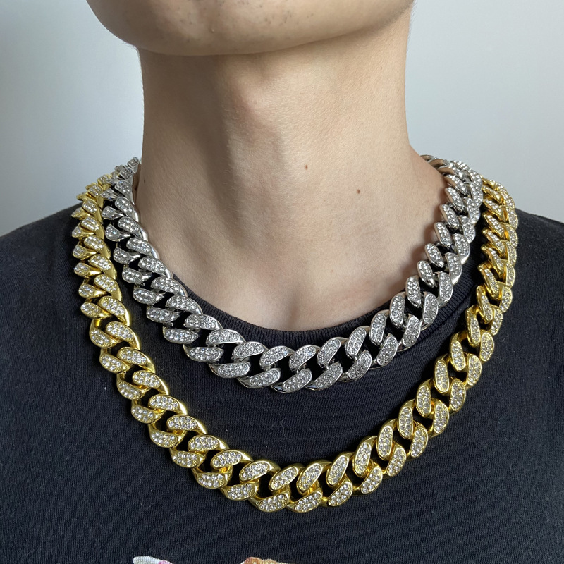 Extra Large Cubain Lien Chaîne 19mm Épaississement Caractères Gras Hip Hop Hiphop Rue Hommes Collier De 2021 Personnalisé Nouveau display picture 3