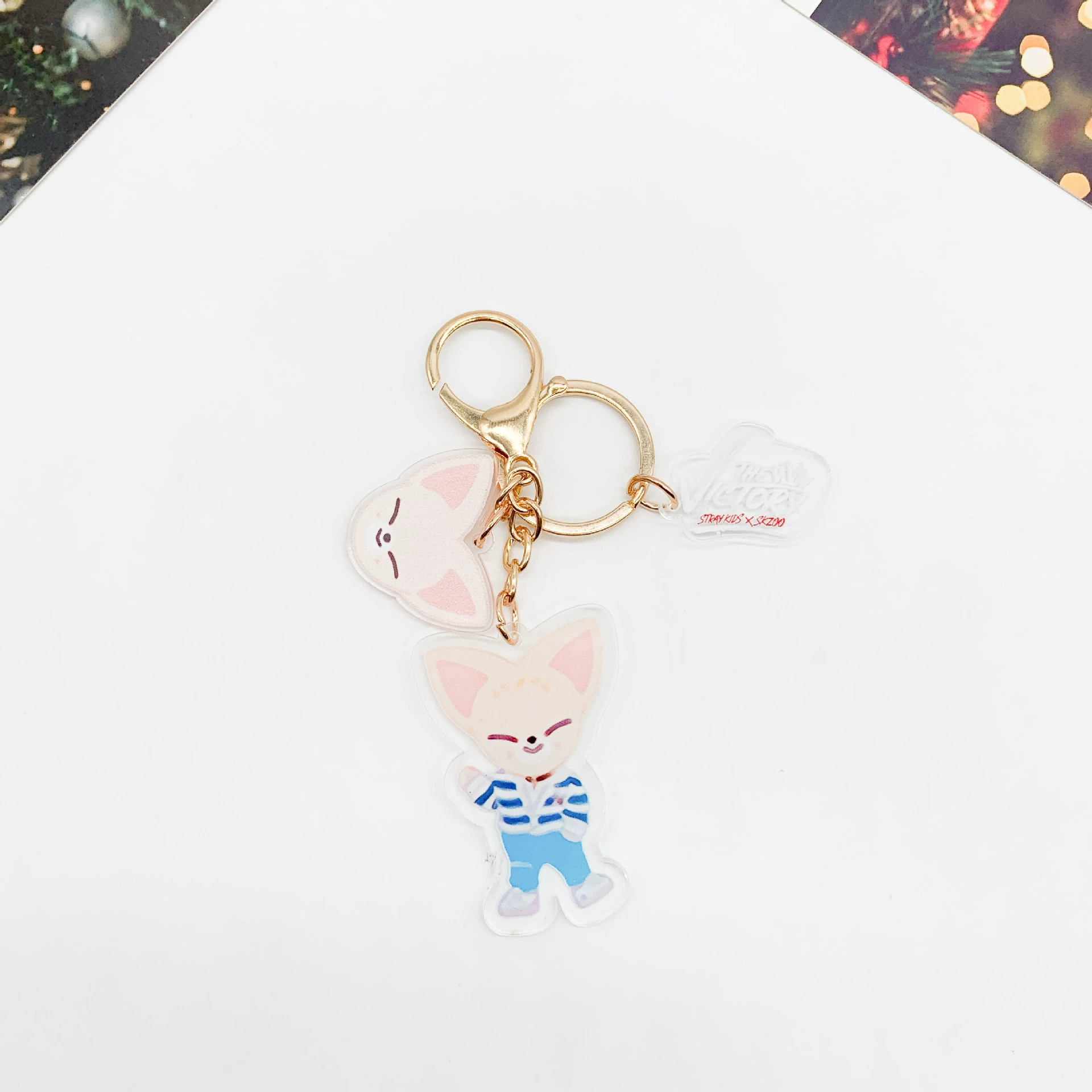 Cartoon keychain, acrylic double-sided accessory, pendant