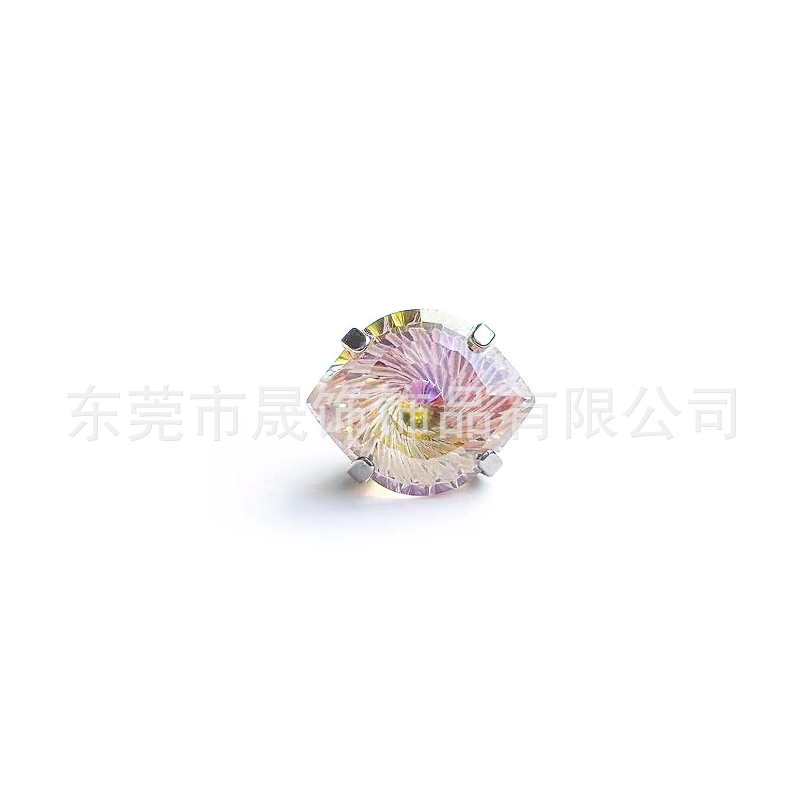 F136 Titanium Alloy Ear Stud 恶魔之眼天使之眼碗底 Prong Studded Cubic Zirconia Labret Stud G23 Piercing Jewelry 头