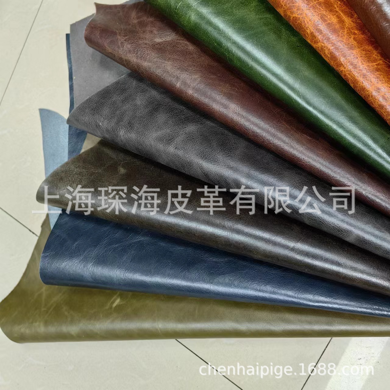 油蜡皮 沙发皮 头层牛皮 皮革皮料 牛皮面料 黑色 奶茶色