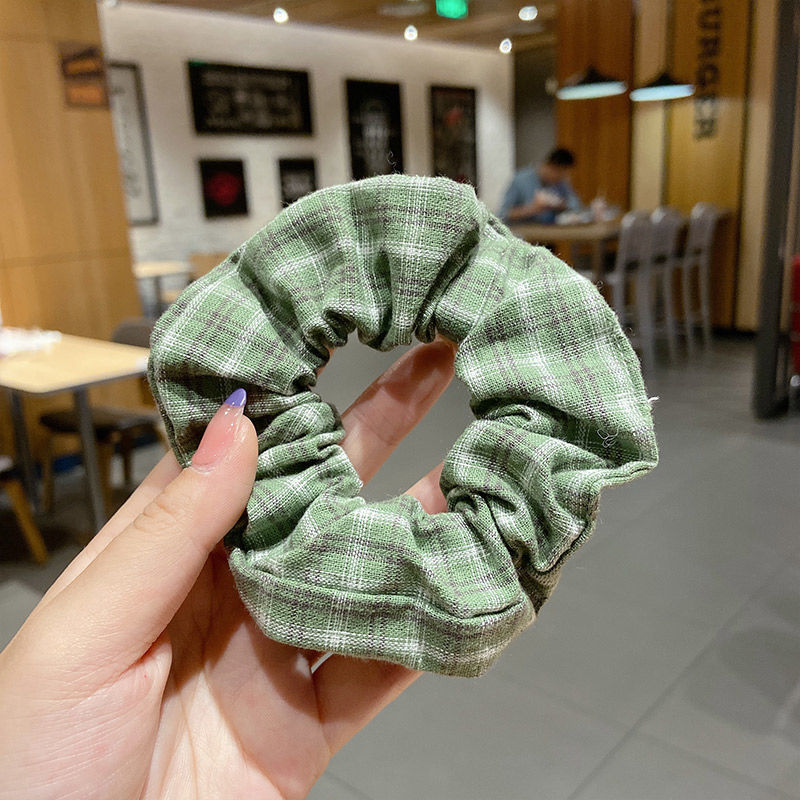 Lazo para el cabello de intestino grueso de encaje de alta calidad de Corea para mujer, banda elástica y duradera, bufanda cuadrada de todo fósforo, cuerda para la cabeza, accesorios para el cabello