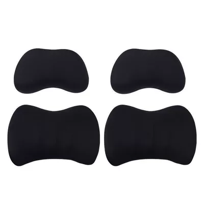 Headrest cushion, waist support pillow, car - car-accessories-black-classic-memory-foam-headrest-and-lumbar-support-4-piece-set