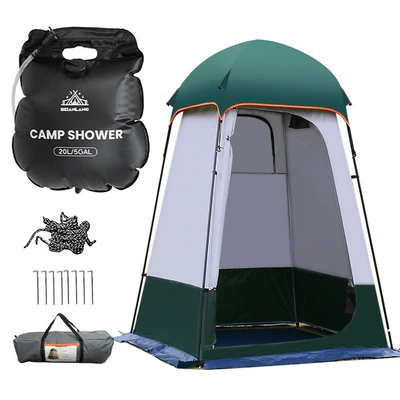 toilet tent, Avtomobil dam çadırları - dark-green-tent-shower-bag-set-blackhead-single