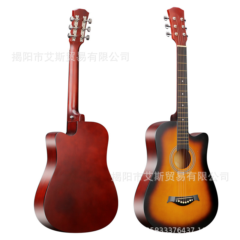 Guitarra para principiantes, chicas, baladas, guitarra de 38 pulgadas para principiantes, guitarra especial para niños, instrumento de práctica