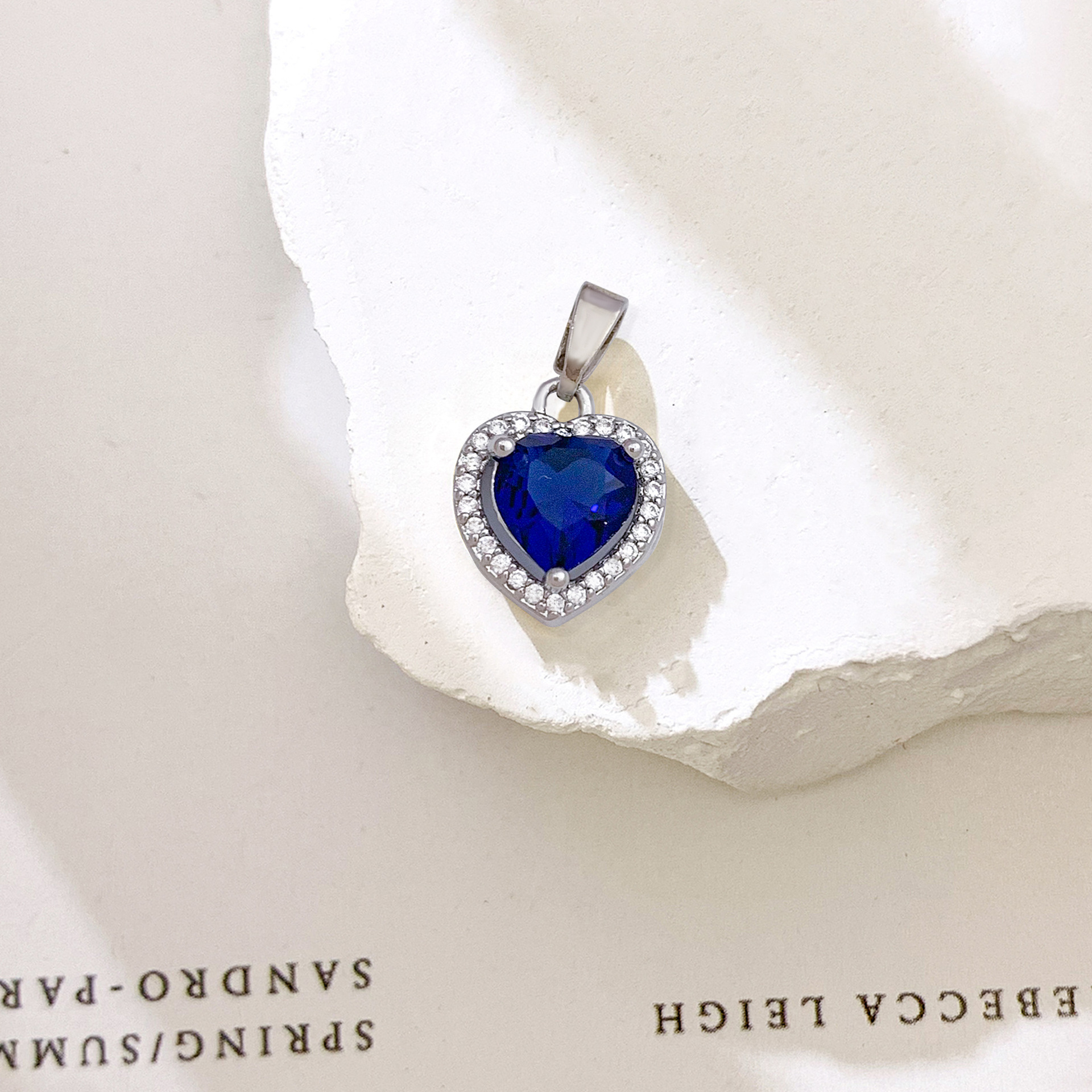 XL728 로얄 블루 러브 펜던트 실버