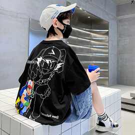 2026新款童装男童短袖t恤夏装儿童夏款中大童男孩百搭上衣夏季潮t