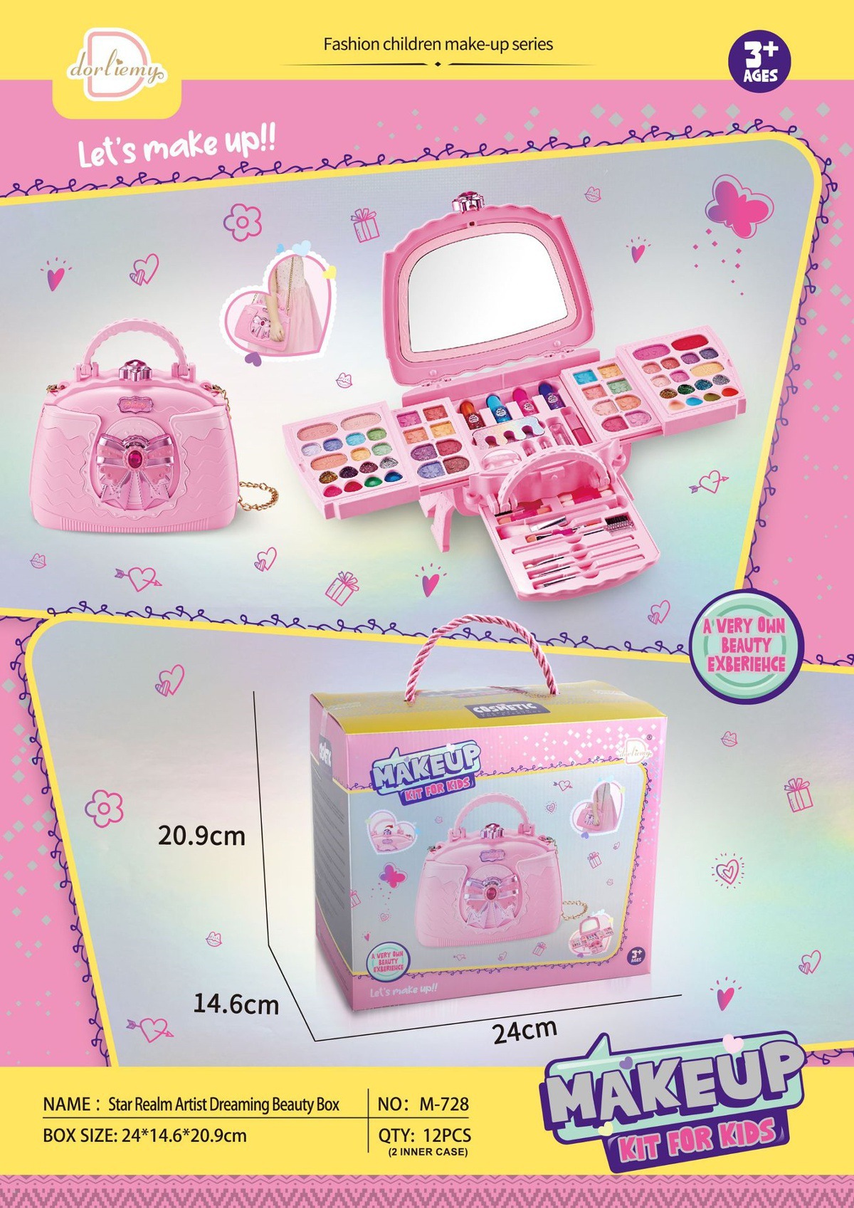 Niños y niñas transfronterizos maquillaje caja de maquillaje juegos de joyería lavable esmalte de uñas lápiz labial sombra de ojos mesa de maquillaje