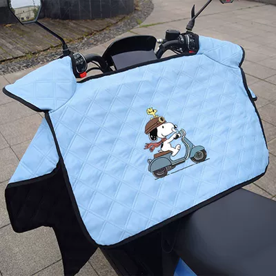 and autumn sun protection waterproof | Electric car cushion - naughty-dog-blue-sun-protection-big-wing-pocket
