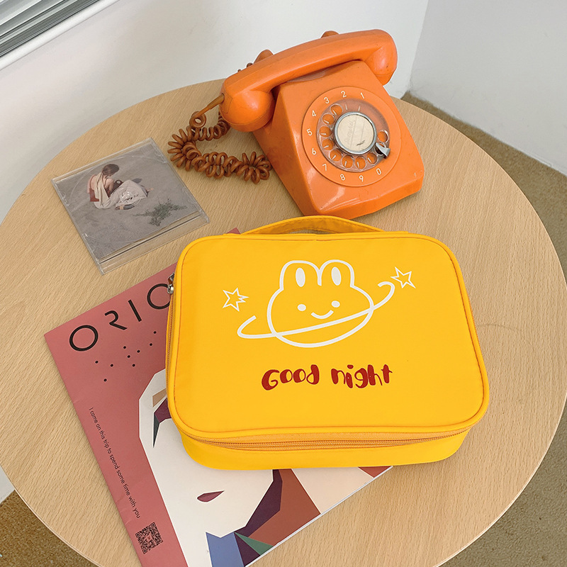 Estilo Lindo bolso cosmético japonés estudiante bolsa de almacenamiento portátil de gran capacidad multifuncional bolsa de lavado bolsa