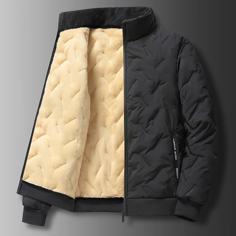 Chaqueta de Algodón Térmica para Hombre de Poliéster Forrada para Invierno