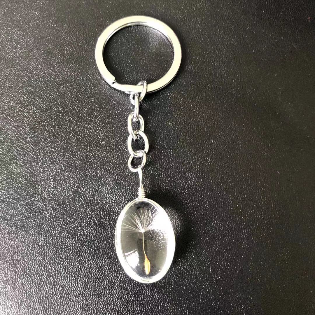 18g Weight Keychain Classification 1 Piece Quantity Holiday, Banquet, Daily Occasion Glass Material Floral Pattern Unisex Gender Pastoral Style Pastoral Floral Glass Unisex Keychain 2
