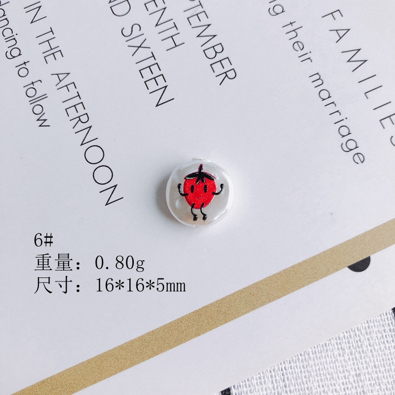6g Weight Beads Jewelry Making Type 20*15mm Jewelry Making Size Jewelry Accessories Classification Smooth Embellishment 10 PCS/Package Quantity Acrylic Material Animal, Cartoon, Fruit Pattern All Seasons Season Cute Style 10 PCS/Package 20*15mm Acrylic Animal Cartoon Fruit Beads Jewelry Accessories 9