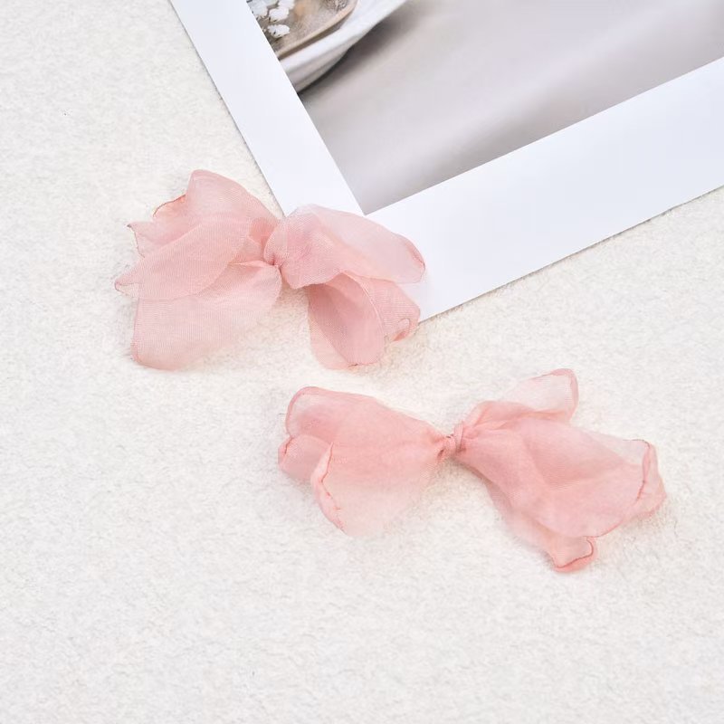 烧边打结长条纱花饰品配件超级仙气~服装辅料花瓣耳环饰品diy配件