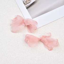 烧边打结长条纱花饰品配件超级仙气~服装辅料花瓣耳环饰品diy配件