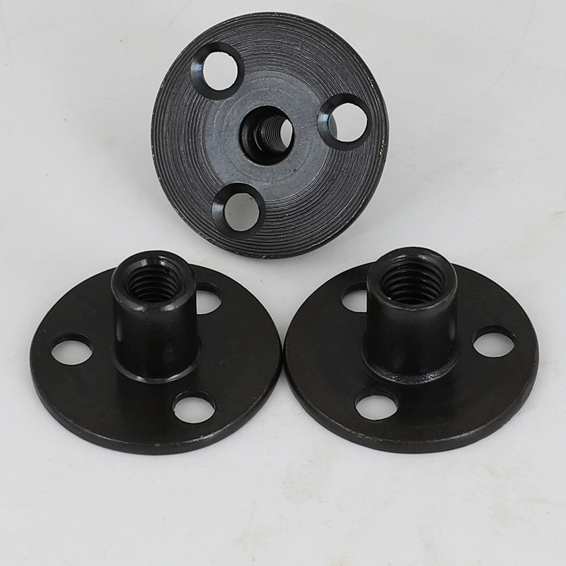 Черный M6M8M10 гайка из железного листа мебель гайка пара защелкивка три отверстия замок гайка диск гайка