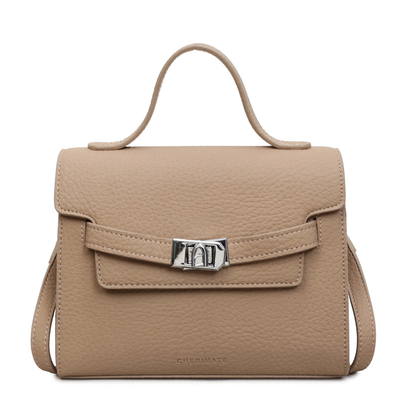 Sentido diario bolso pequeño para mujeres nuevo 2026 textura bolso de mano de transporte de moda ocio de hombro de tramo inclinado gris