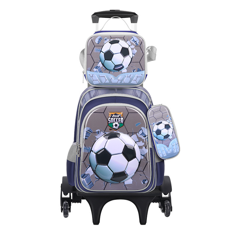 Nuevo tipo de bolsas de tirón de tres piezas de dibujos animados unicornio para niños mochila de espalda de gran capacidad para hombres