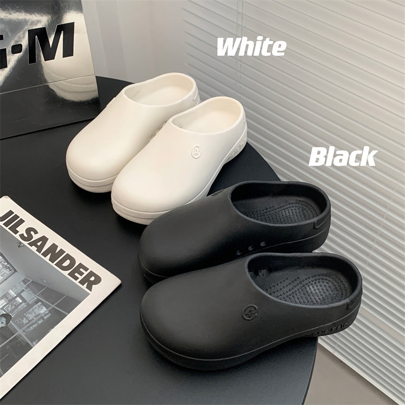 D home EVA Muller's head shoes chef's shoes non-slip wear-resistant sports sandals and slippers feet increased men's and women's nurse shoes