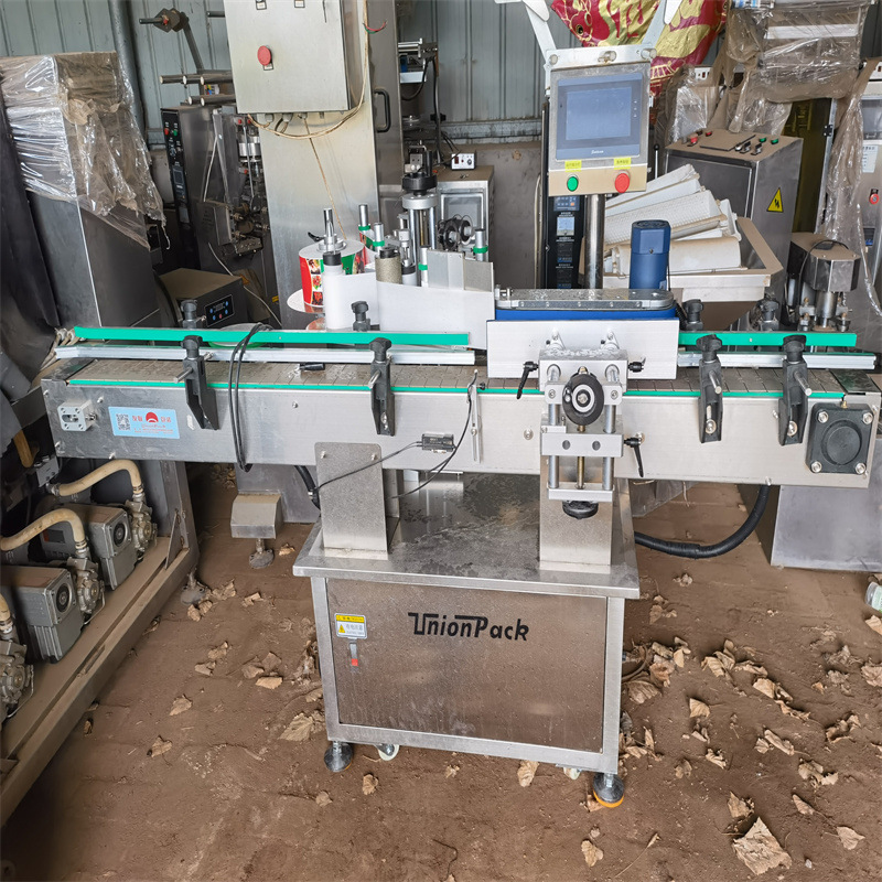 出售二手​全自动搓滚圆瓶贴标机 带打码 不干胶贴标设备 回收