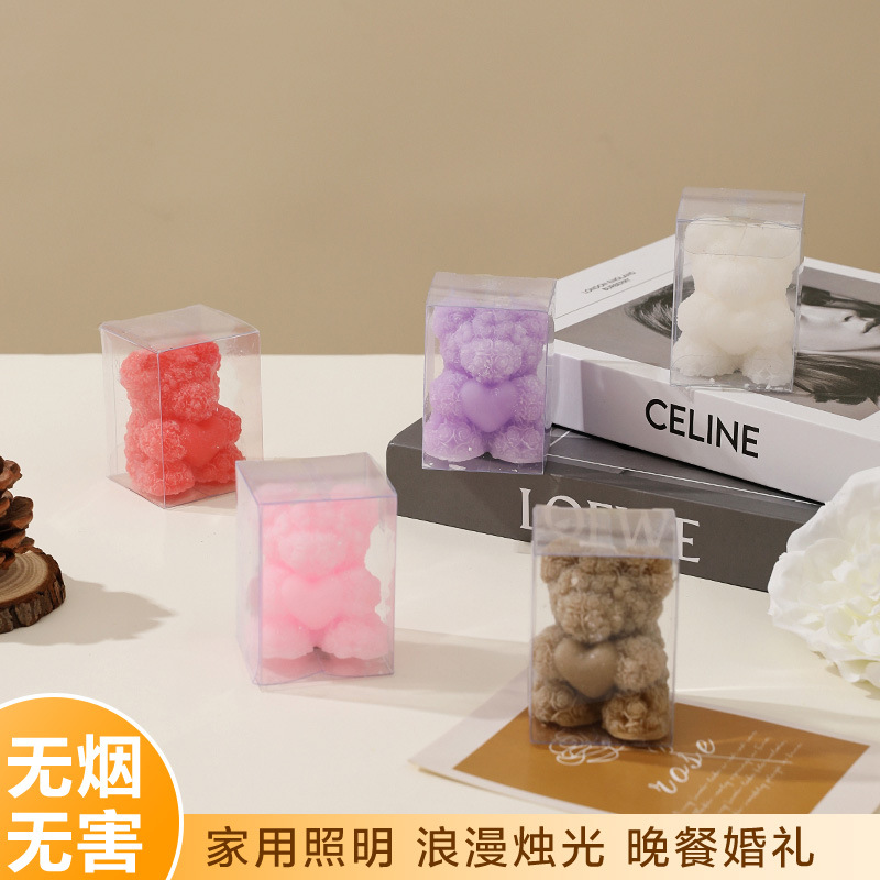 Hecho a mano DIY rosa osos creativos guarniciones de bodas caseras regalos de chicas del día de San Valentín en venta caliente