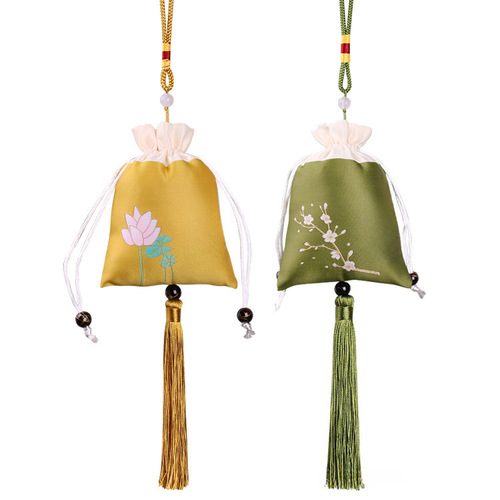 Factory Wholesale Aromatherapy Sachet, Embroidered Sachet, Aromatherapy Bag, Small Lotus Bag, Zen Chinese Style, Traditional Ancient Style, Silk Sachet