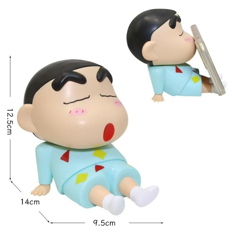 クレヨンしんちゃん携帯電話ホルダー怠惰な携帯電話ホルダーデスクトップ装飾品インターネット有名人漫画アニメーショントレンディなフィギュアモデルバージョン|undefined