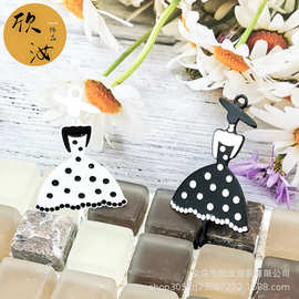 淑女DIY韩版饰品配件单吊美女背影款挂件小香风系列手链头绳吊坠