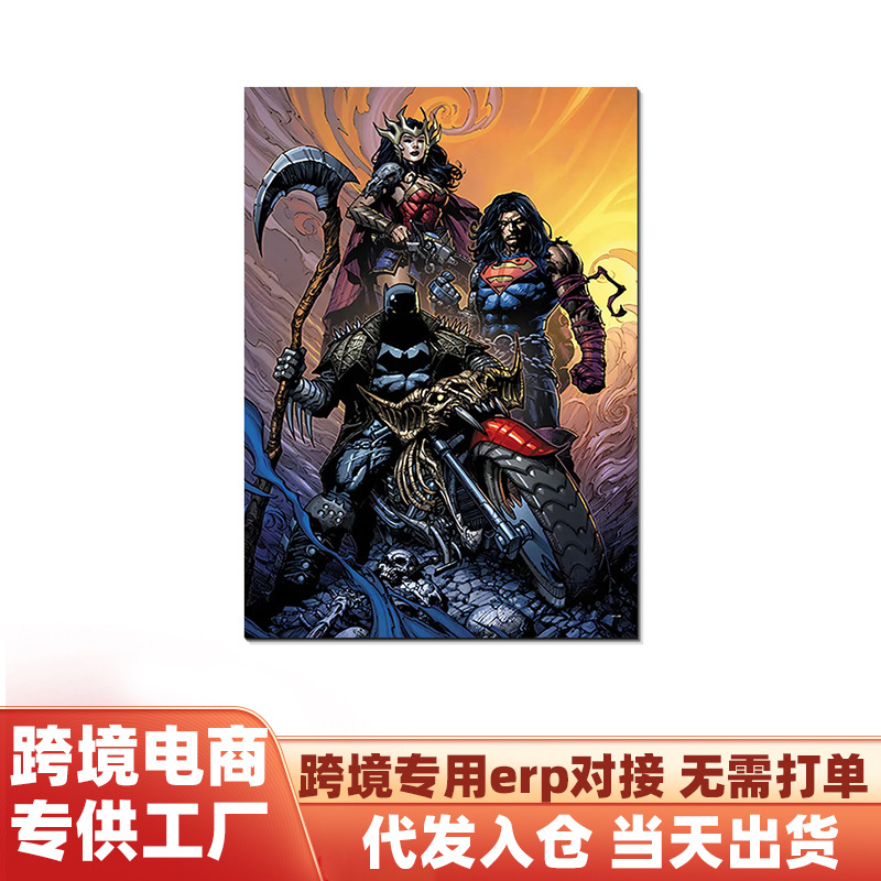 欧美电影客厅海报挂画外贸直供动漫钢铁侠无框画工厂代发高清画芯