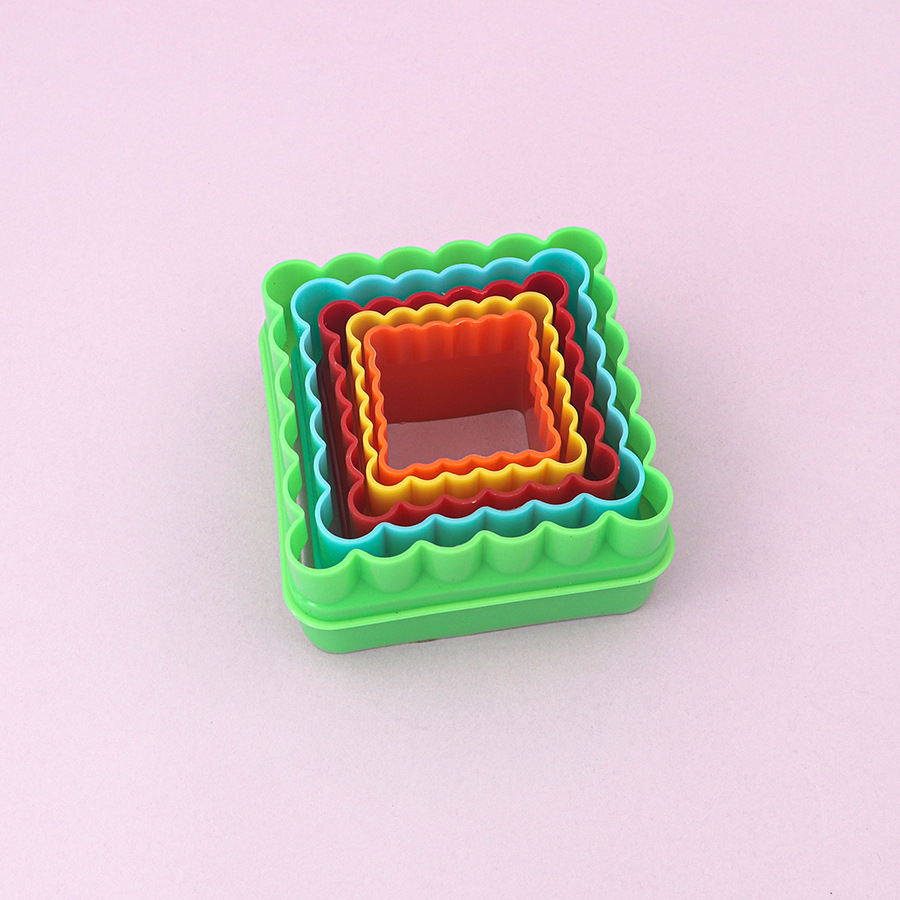 Suministro directo de fábrica amor estrella de cinco puntas ronda cuadrado fruta corte cocina hornear decoración nueva figura geométrica