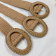 New Korean version of pp grass woven belt ladies Joker simple stretch dress decorative waist seal manufacturers wholesale