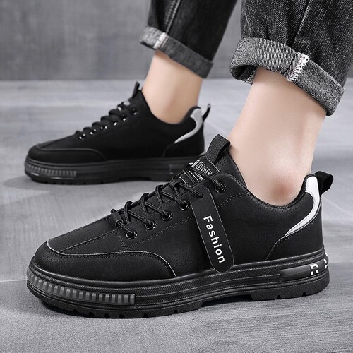 2024 new summer work shoes for men, casual, trendy, breathable and versatile, Korean style low-top British style Martin boots trendy shoes