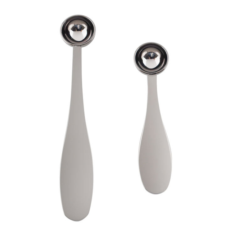 Cuchara de café de acero inoxidable de 1.25ml con cabeza redonda, cuchara medidora de café para repostería casera, polvo de frutas, leche en polvo, cuchara medidora en gramos