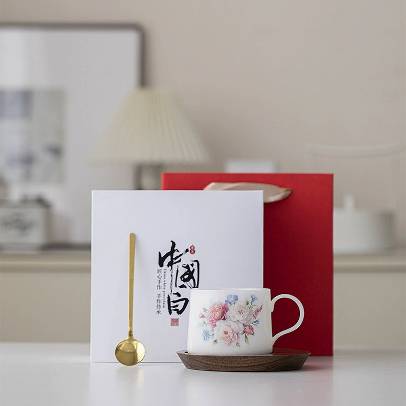 Ceramic coffee flavored tea, tea cup, ice imitation, Birthday gift