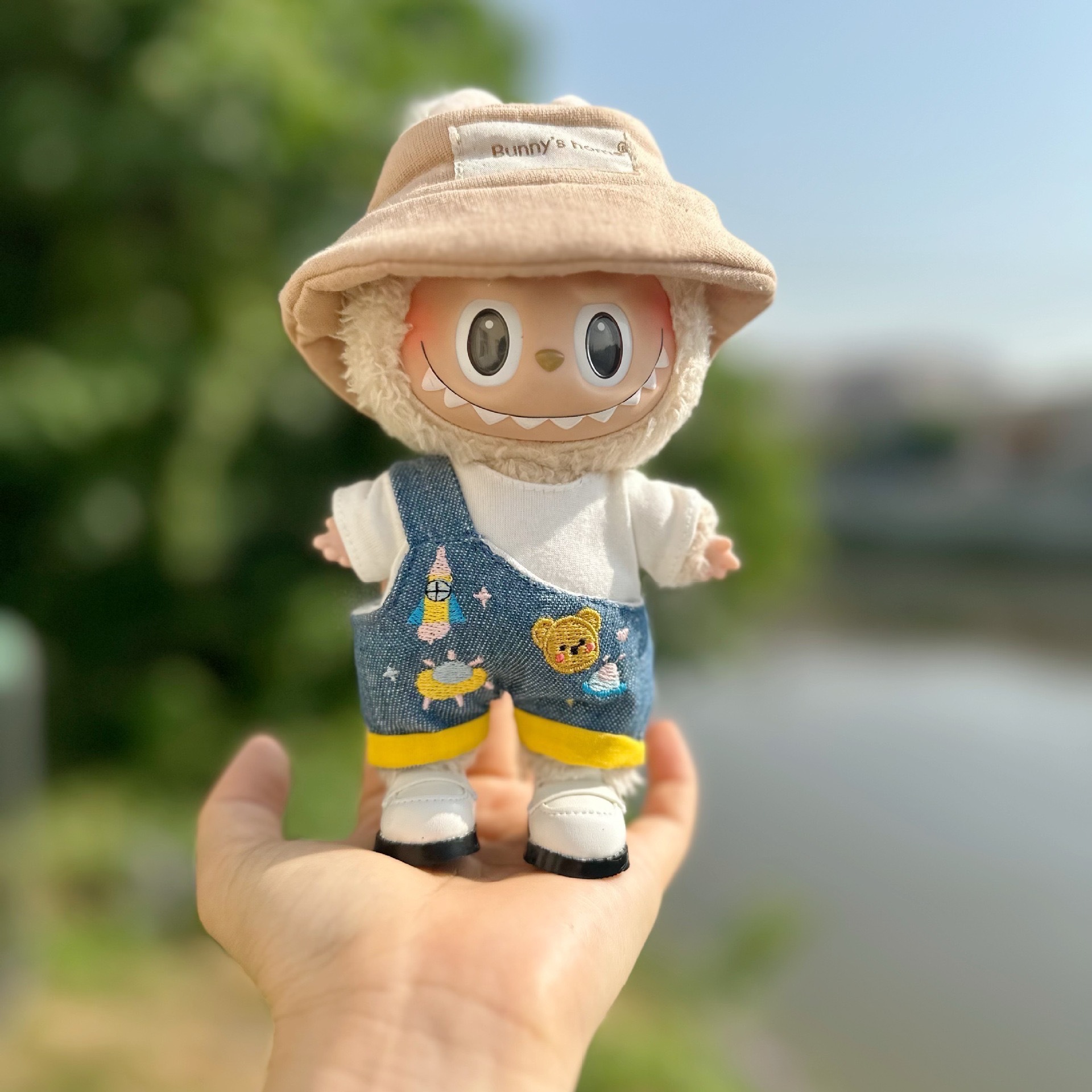 자수 데님 4 피스 세트