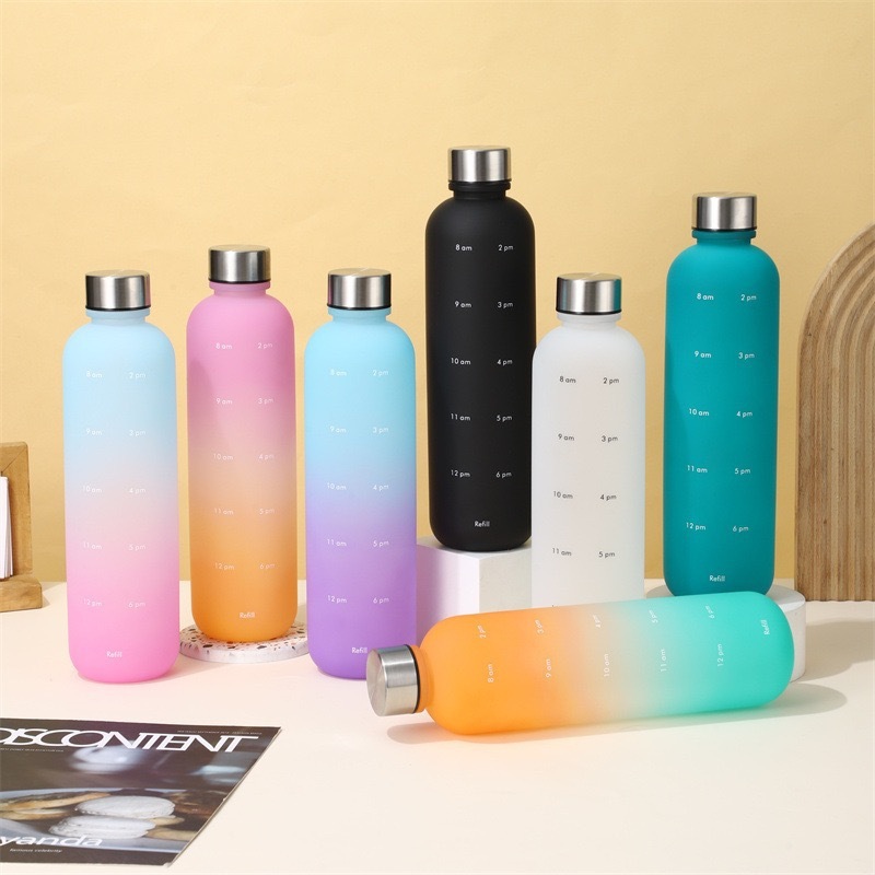 2025 新しい大容量スプレーペイントグラデーションカラースチールカバープラスチックカップスケール小口ボトル高価値スポーツウォーターカップ|undefined