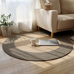 American retro bedside mat Nordic literary style jute woven mat living room study bedroom carpet sofa foot mat