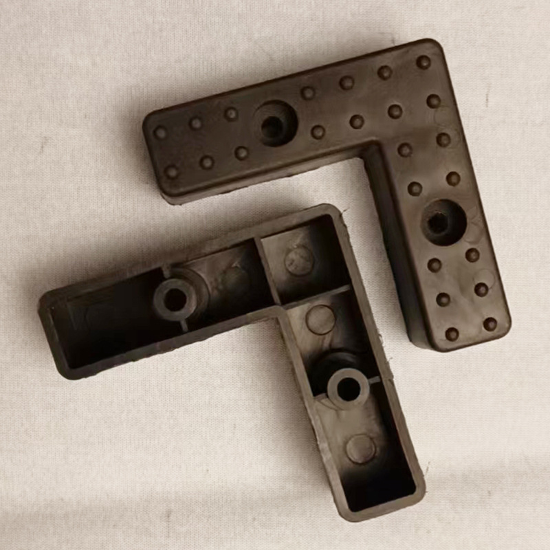 黑色80七字脚家具沙发脚L型防潮增高脚垫五金支撑脚防滑设计支架