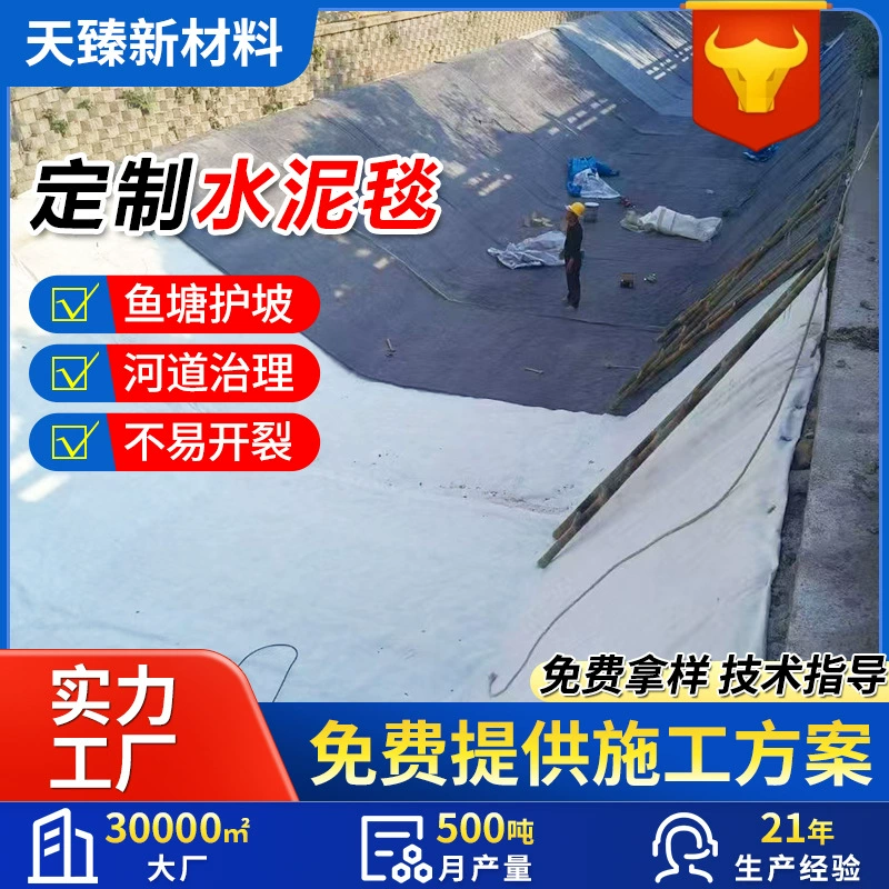 Цементное одеяло для защиты склона озера