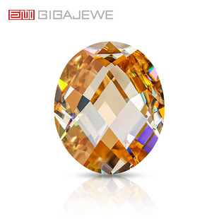 GIGAJEWE Golden Oval double-sided rose cut Mulberry Diamond various specifications bare stone jewelry making