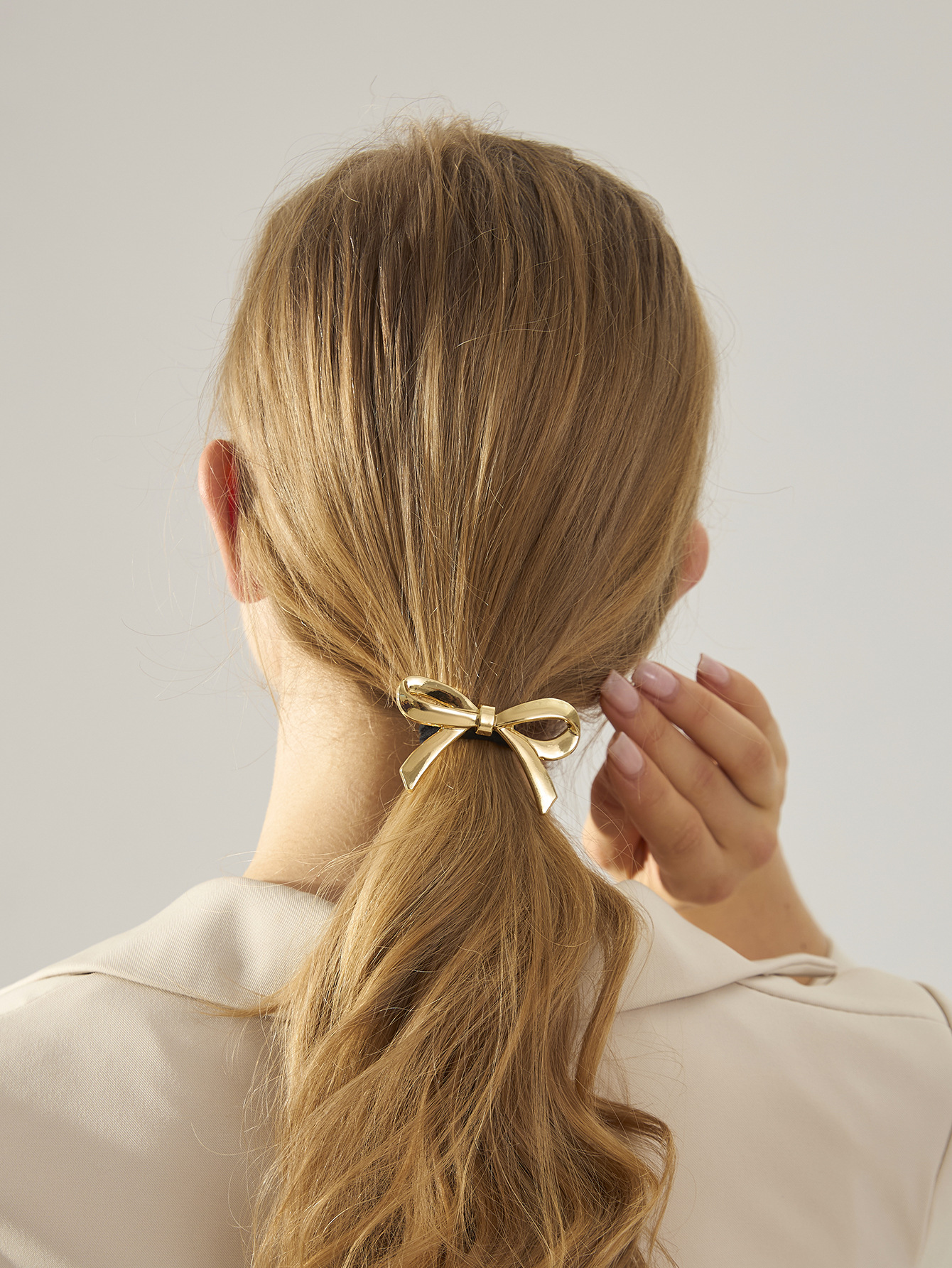 11g Weight Hair Tie Hair Accessories Type 1 Piece Quantity Holiday, Daily Occasion Alloy Material Bow Knot Pattern All Seasons Season Women's Gender Plating Design Vacation, Classic Style Style Vacation Classic Style Women's Bow Knot Alloy Plating Hair Tie 无