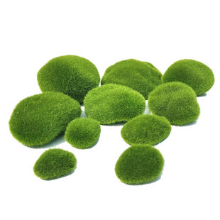 Simulation moss stone green planting wall moss decorate fake green moss fluffy fluffy stone micro -landscape bonsai shop cover