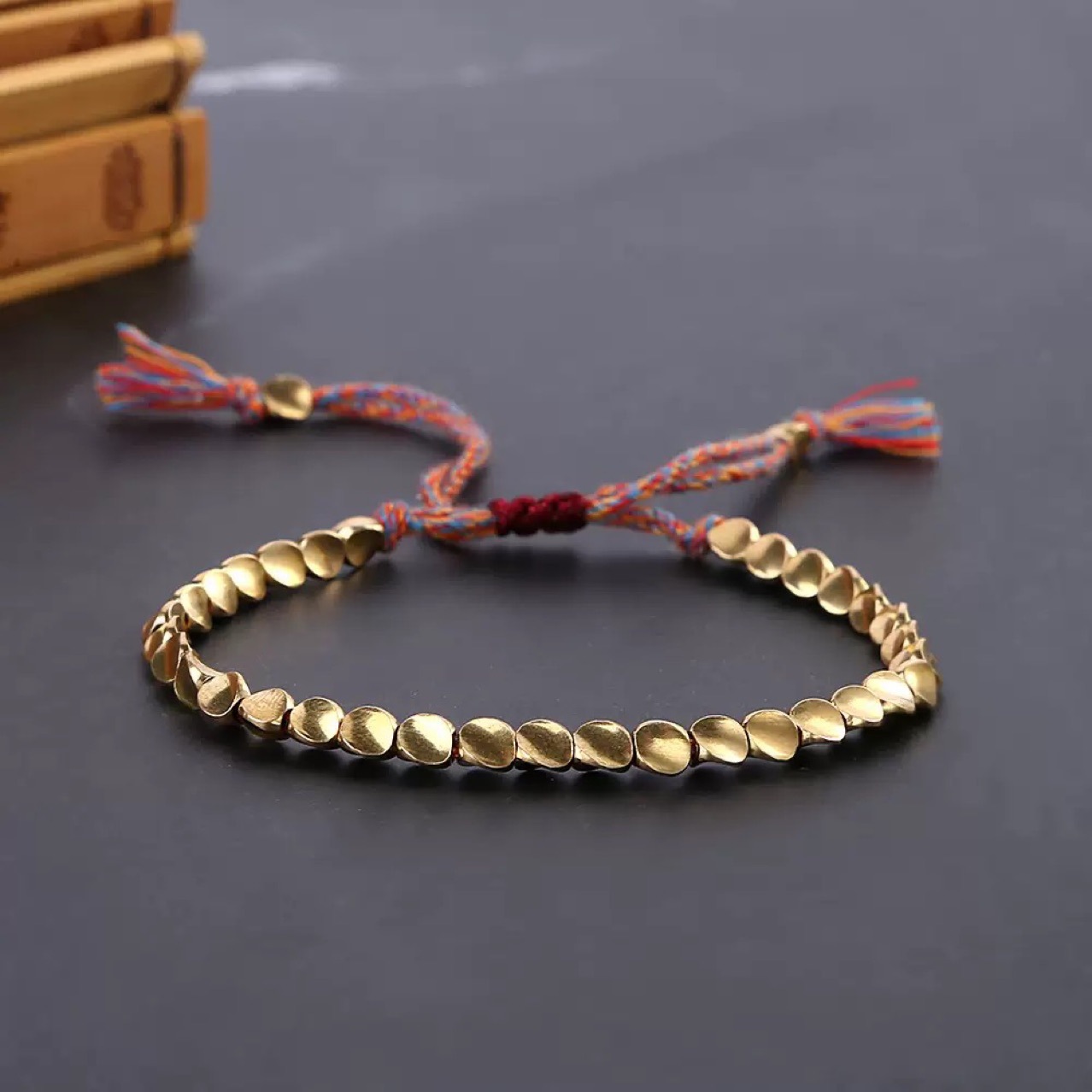 Wound Woven Bracelet Women's Fashion High-end Gift Drawable Shaped Copper Beads Tassel Woven Bracelet
