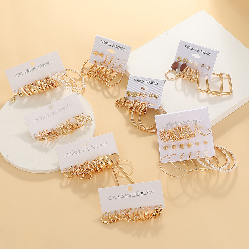Alloy Material 1 Set Ig Style Casual Round Plating Inlay Alloy Pearl Earrings