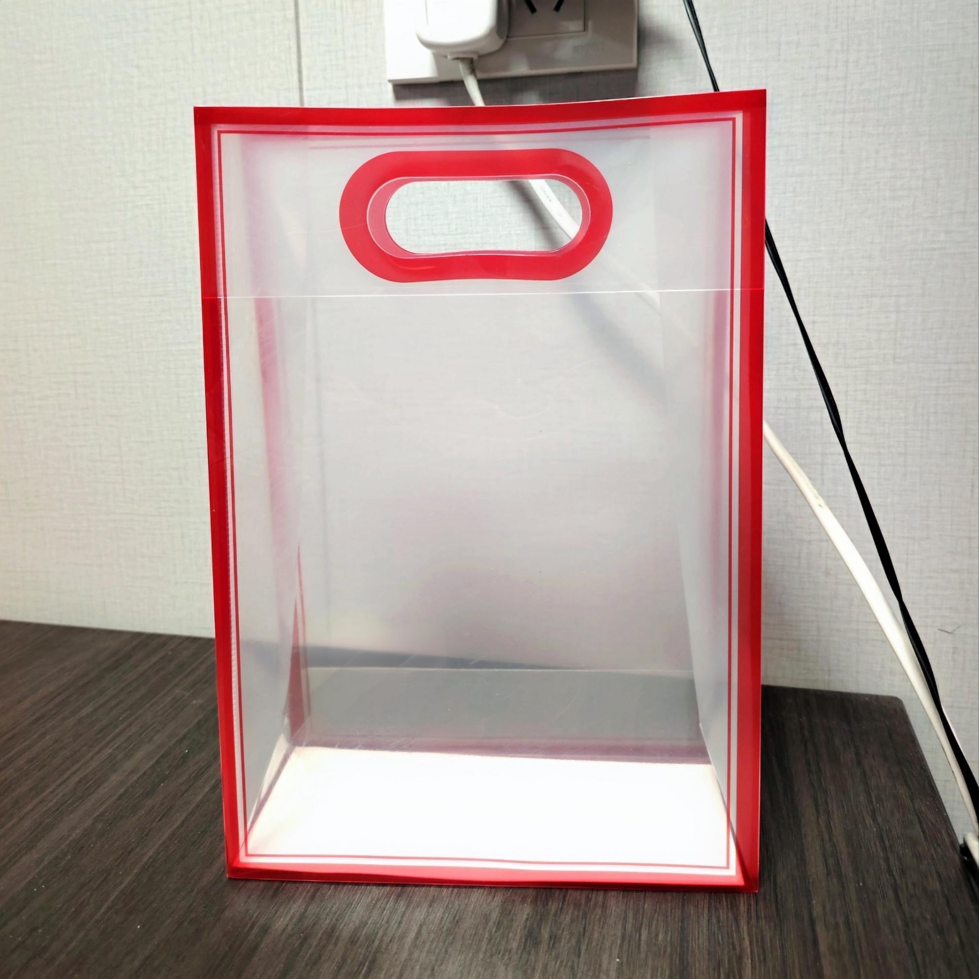 Transparente PP Red Red Red bolsas de plástico regalo ins Premium sentido boda dulces con regalos de mano bolsas de regalo de cumpleaños