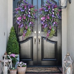 Spring Purple Tulip Ring Lilac Tulip Hyacinth Ball Multi-color Spring and Summer Flower Ring Home Decoration