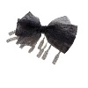 South Korean goods, hairgrip with bow with tassels, retro black hair accessory