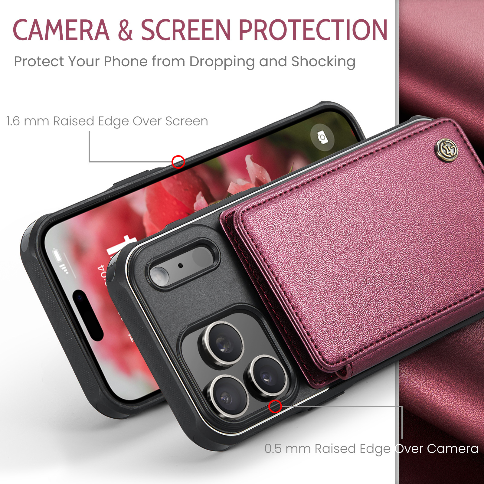 Iphone 17 Max 16 Plus Case With Card Holder Anti-drop Protection_voghion.com