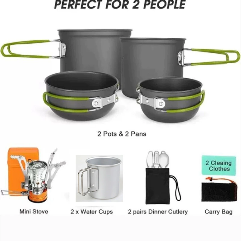 Вогнуто-выпуклый Открытый Кемпинг портативный набор горшок для пикника многофункциональный мини-набор горшок глинозем трансграничная оптовая продажа DS201